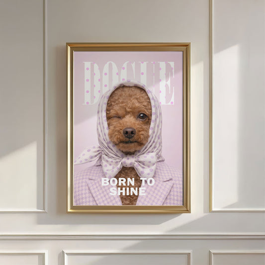Fashion Poodle, Vertical, Wall Art