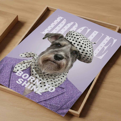Fashion Schnauzer F, Vertical, Art Print