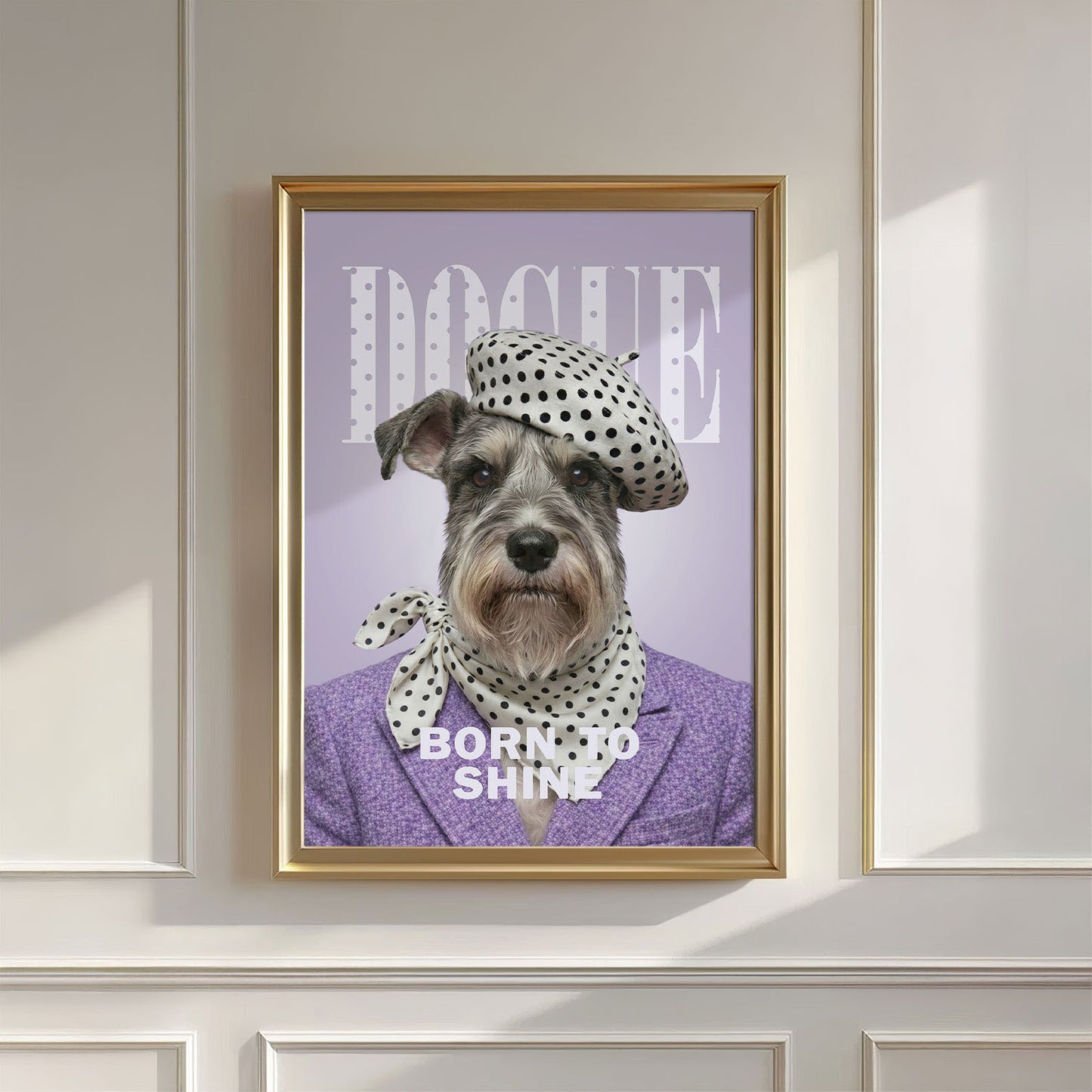 Fashion Schnauzer F, Vertical, Wall Art