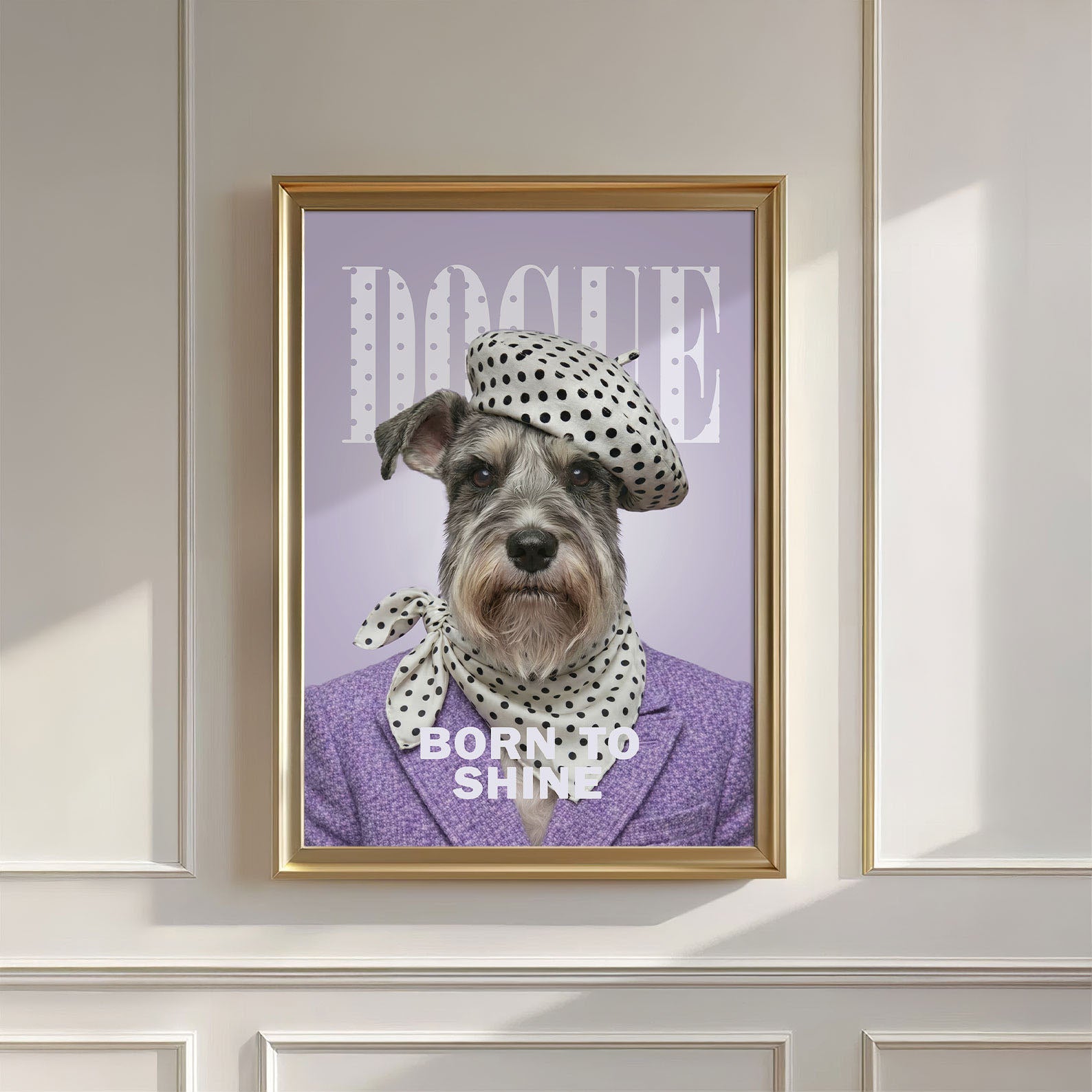 Fashion Schnauzer F, Vertical, Wall Art