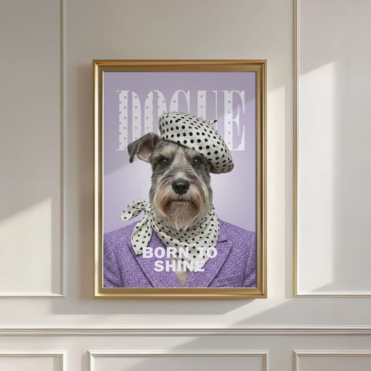 Fashion Schnauzer F, Vertical, Wall Art