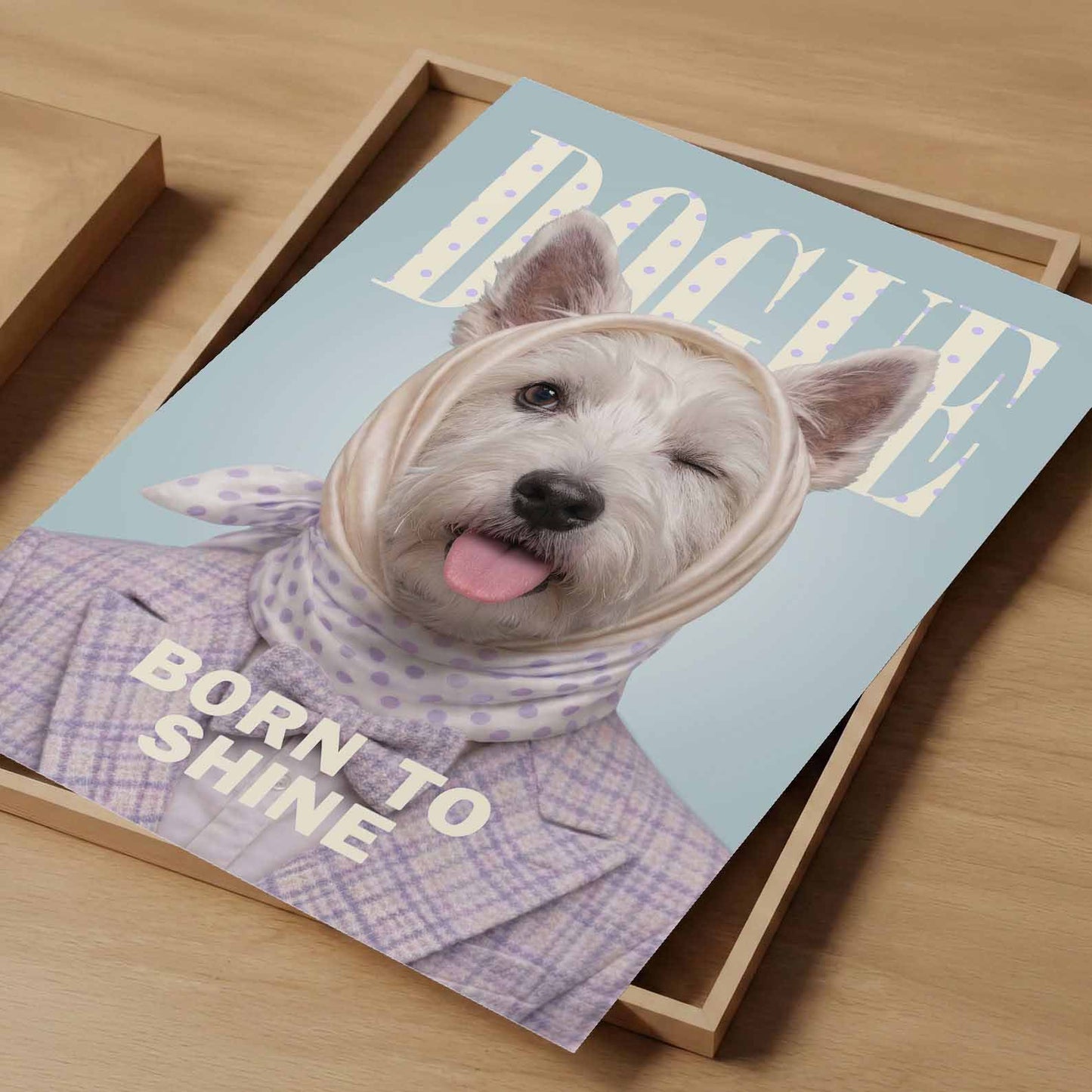 Fashion Westie, Vertical, Art Print