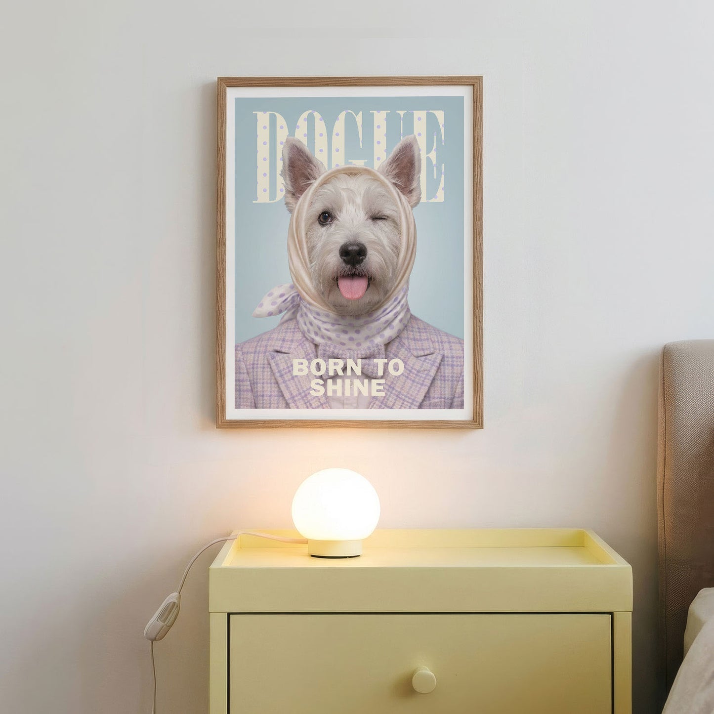 Fashion Westie, Vertical, Framed Art