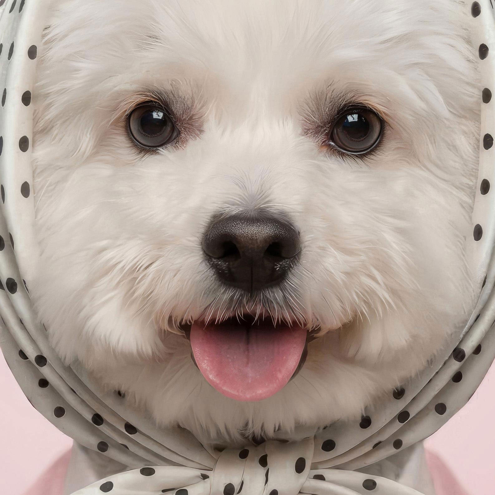 Extreme Close Up Detail Of Fashion White Poodle