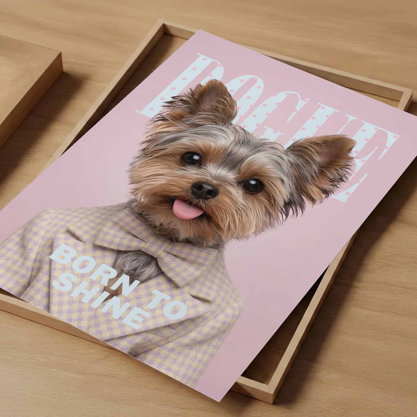 Fashion Yorkshire Terrier, Vertical, Art Print