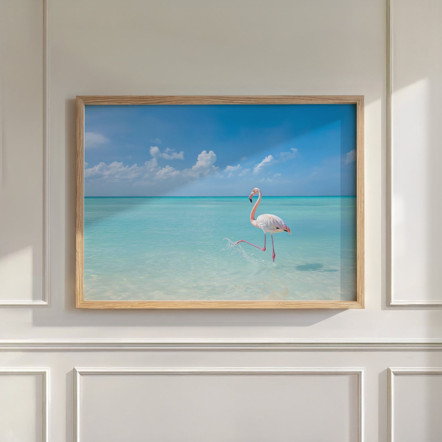 Flamingo Ocean, Horizontal, Wall Art