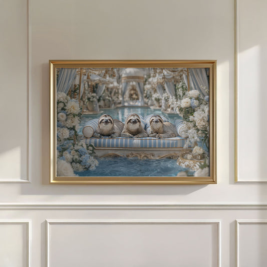 Floral Pool, Horizontal, Wall Art