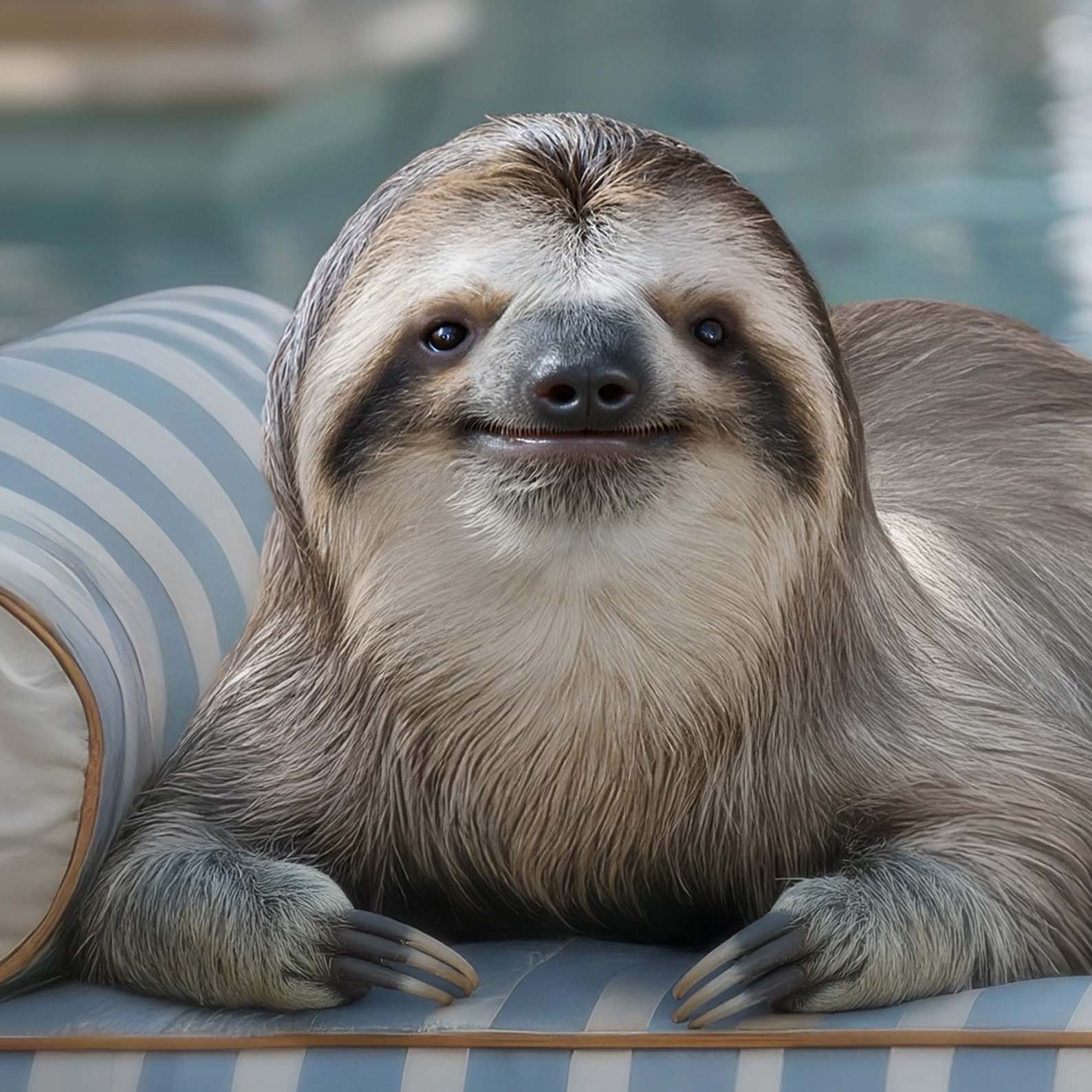 Extreme Close Up Detail Of Floral Pool