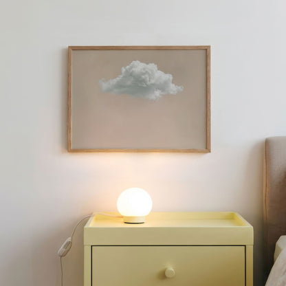 Fluffy Cloud · Beige, Horizontal, Framed Art