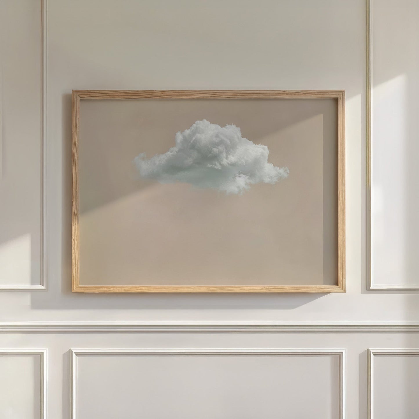 Fluffy Cloud · Beige, Horizontal, Wall Art