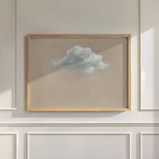 Fluffy Cloud · Beige, Horizontal, Wall Art