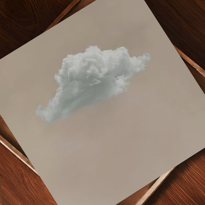 Fluffy Cloud · Beige, Square, Art Print