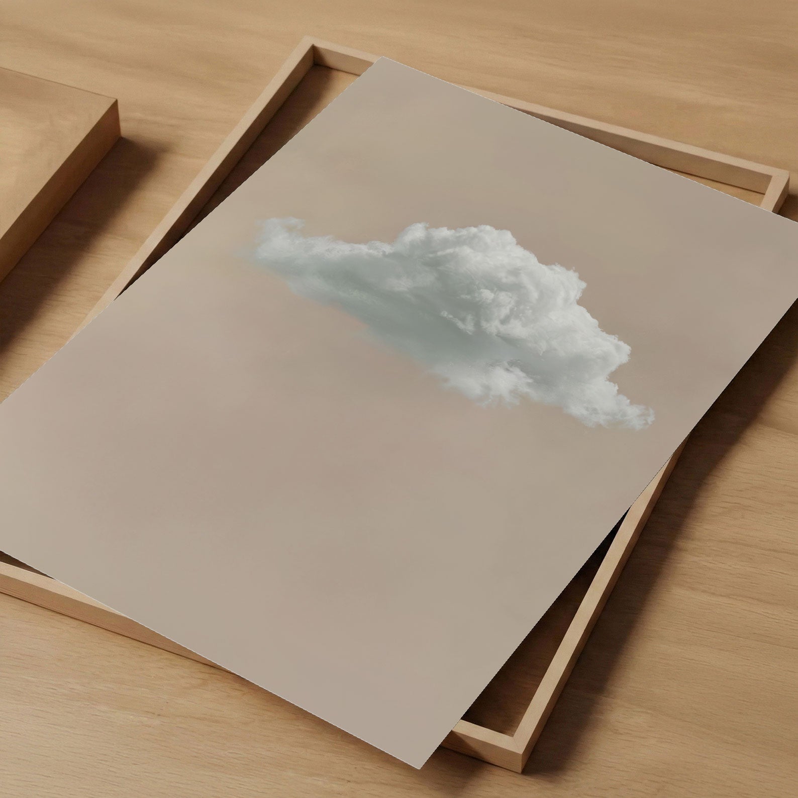 Fluffy Cloud · Beige, Vertical, Art Print