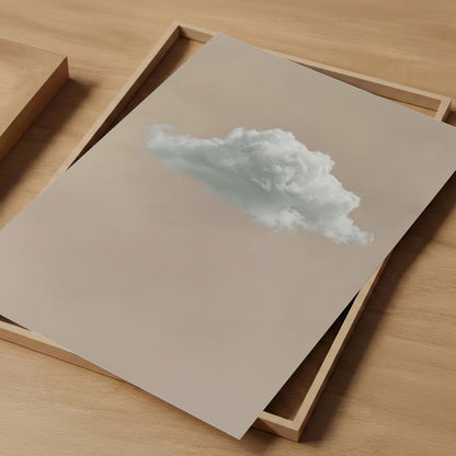 Fluffy Cloud · Beige, Vertical, Art Print