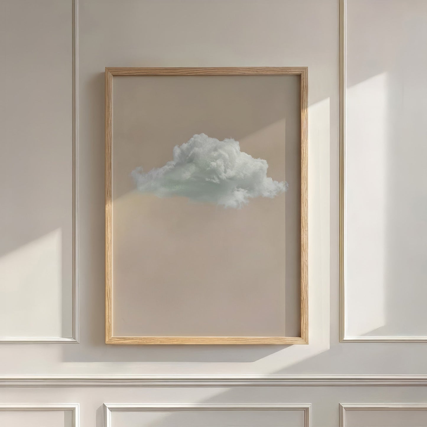 Fluffy Cloud · Beige, Vertical, Wall Art