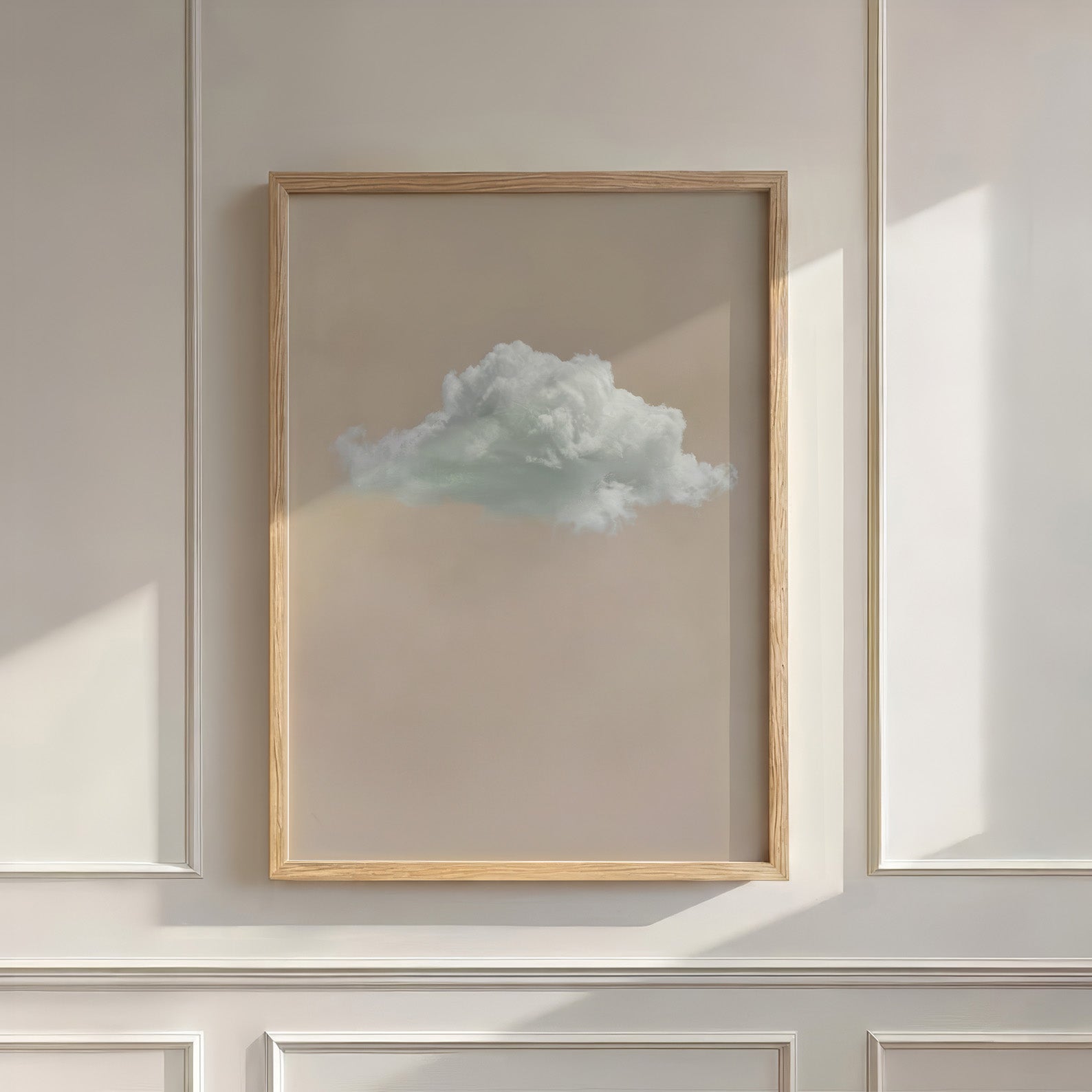 Fluffy Cloud · Beige, Vertical, Wall Art