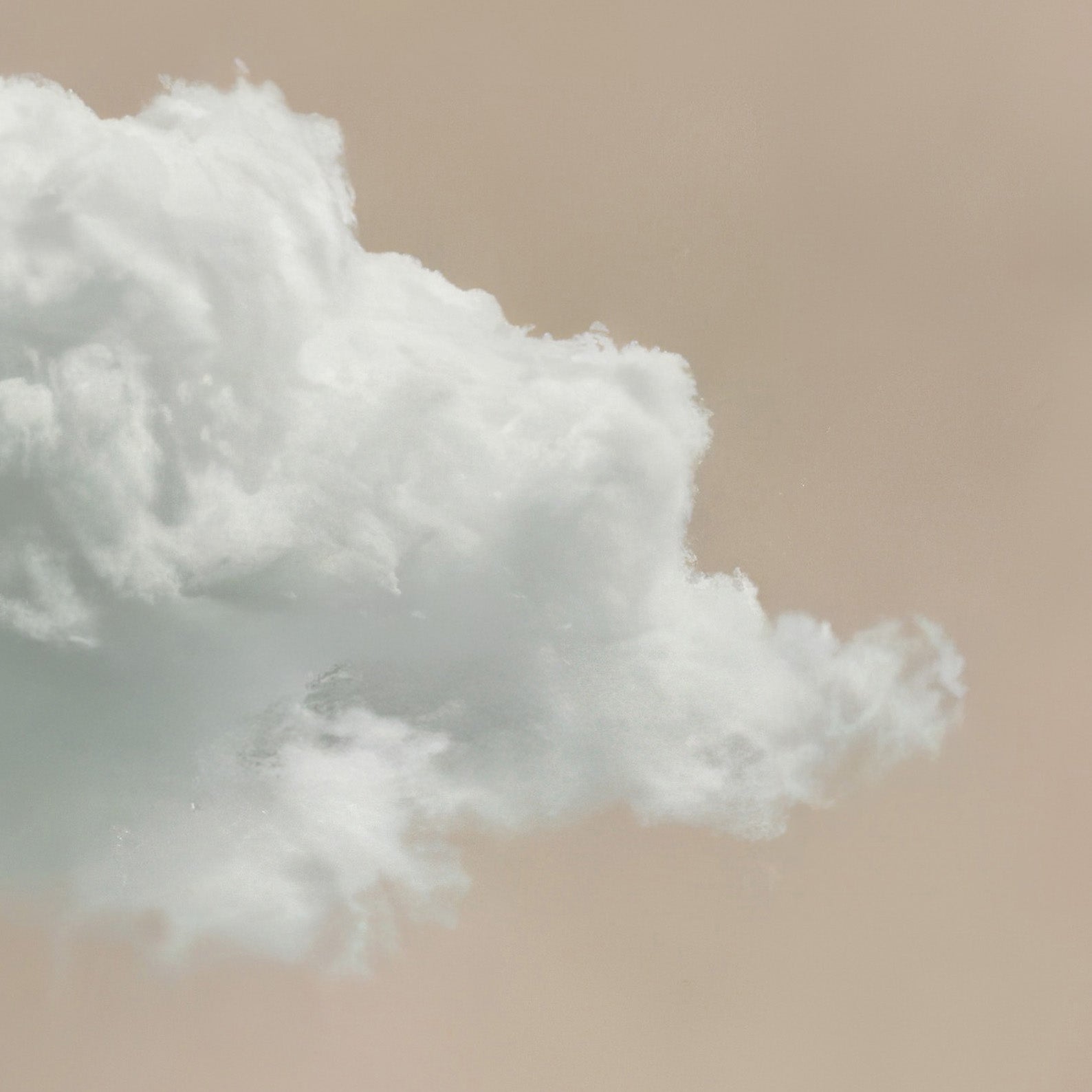 Extreme Close Up Detail Of Fluffy Cloud · Beige