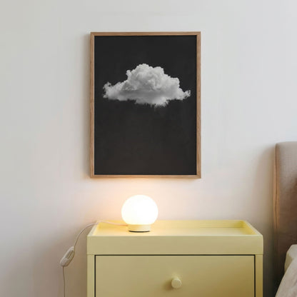 Fluffy Cloud · Black, Vertical, Framed Art