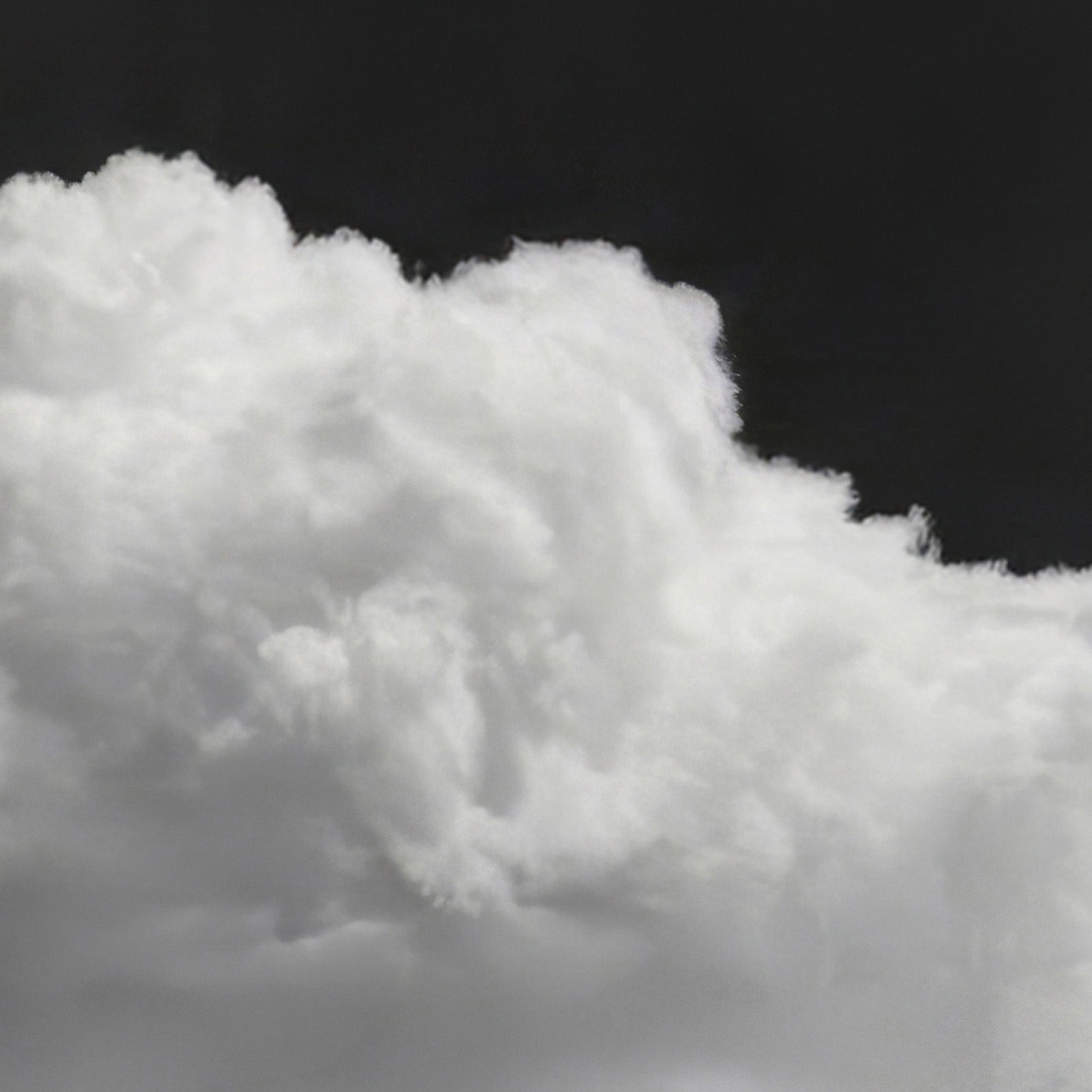 Extreme Close Up Detail Of Fluffy Cloud · Black