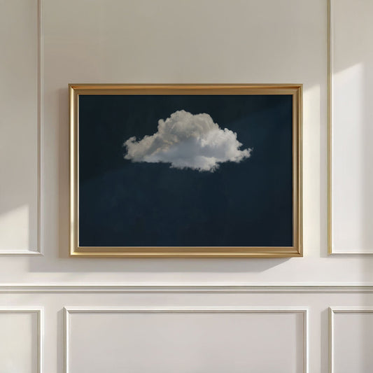 Fluffy Cloud · Blue, Horizontal, Wall Art