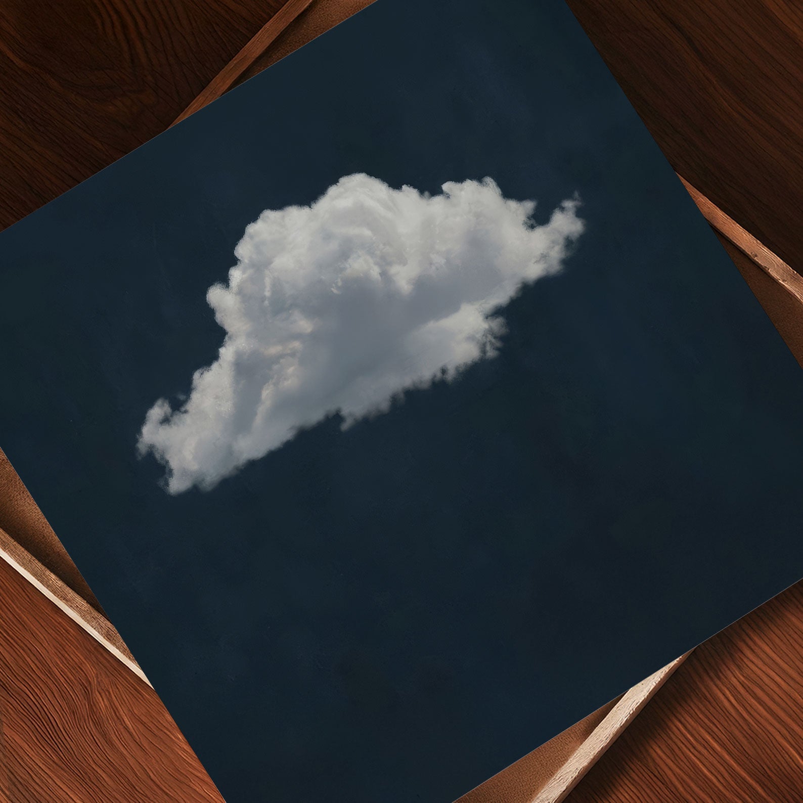 Fluffy Cloud · Blue, Square, Art Print