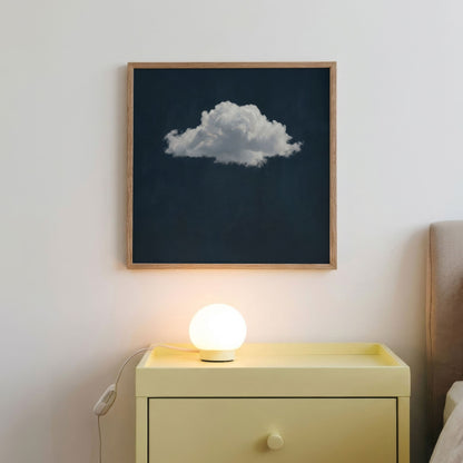 Fluffy Cloud · Blue, Square, Framed Art