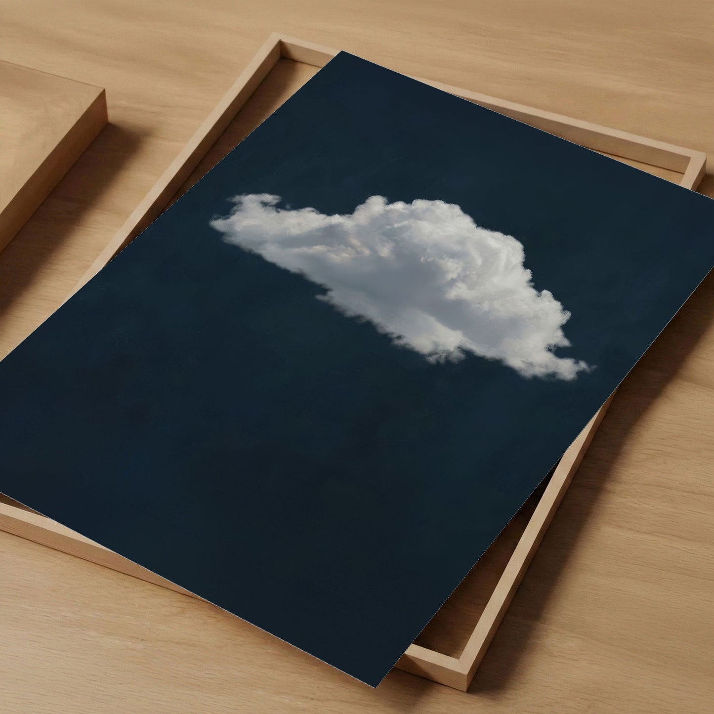 Fluffy Cloud · Blue, Vertical, Art Print