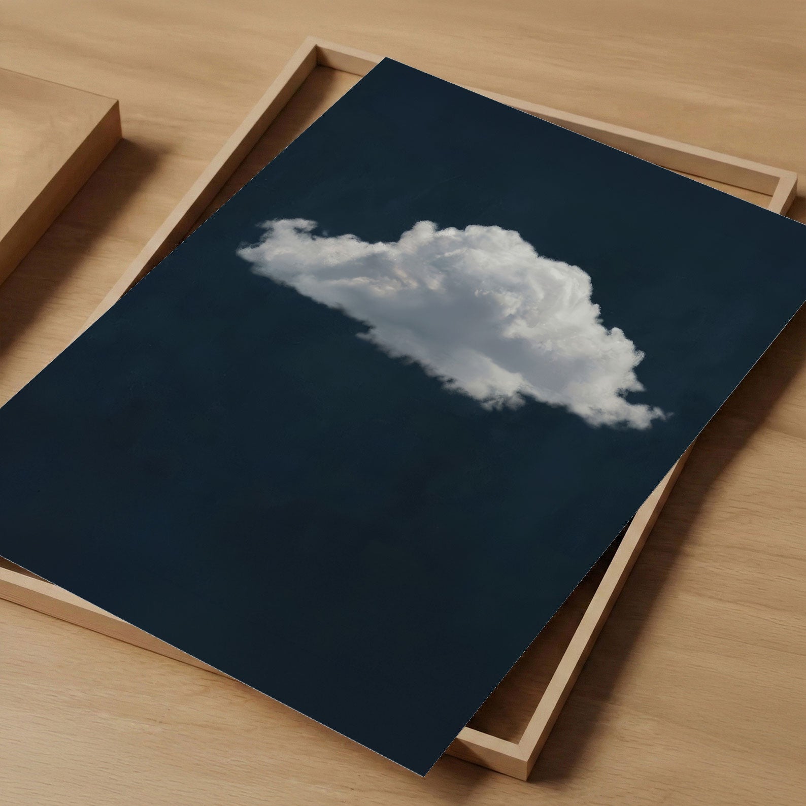 Fluffy Cloud · Blue, Vertical, Art Print