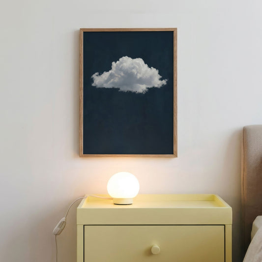 Fluffy Cloud · Blue, Vertical, Framed Art