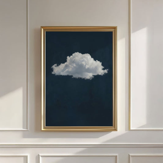 Fluffy Cloud · Blue, Vertical, Wall Art