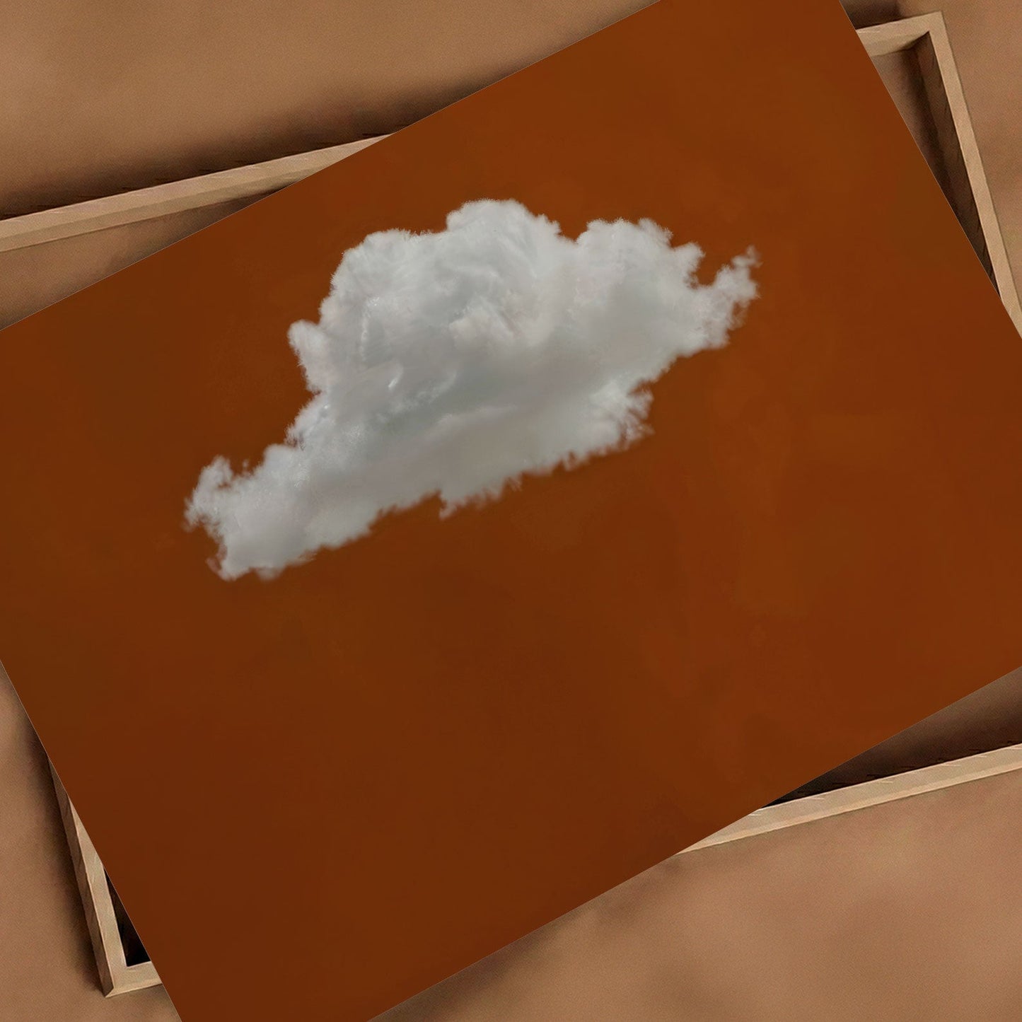 Fluffy Cloud · Burnt Orange, Horizontal, Art Print