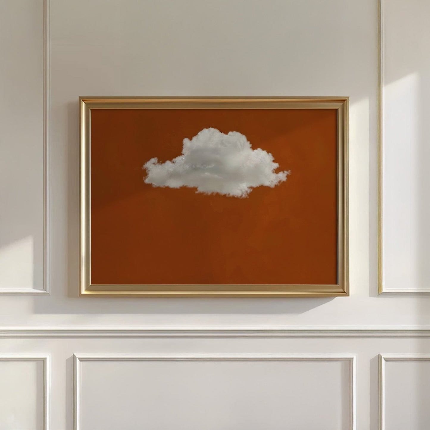 Fluffy Cloud · Burnt Orange, Horizontal, Wall Art