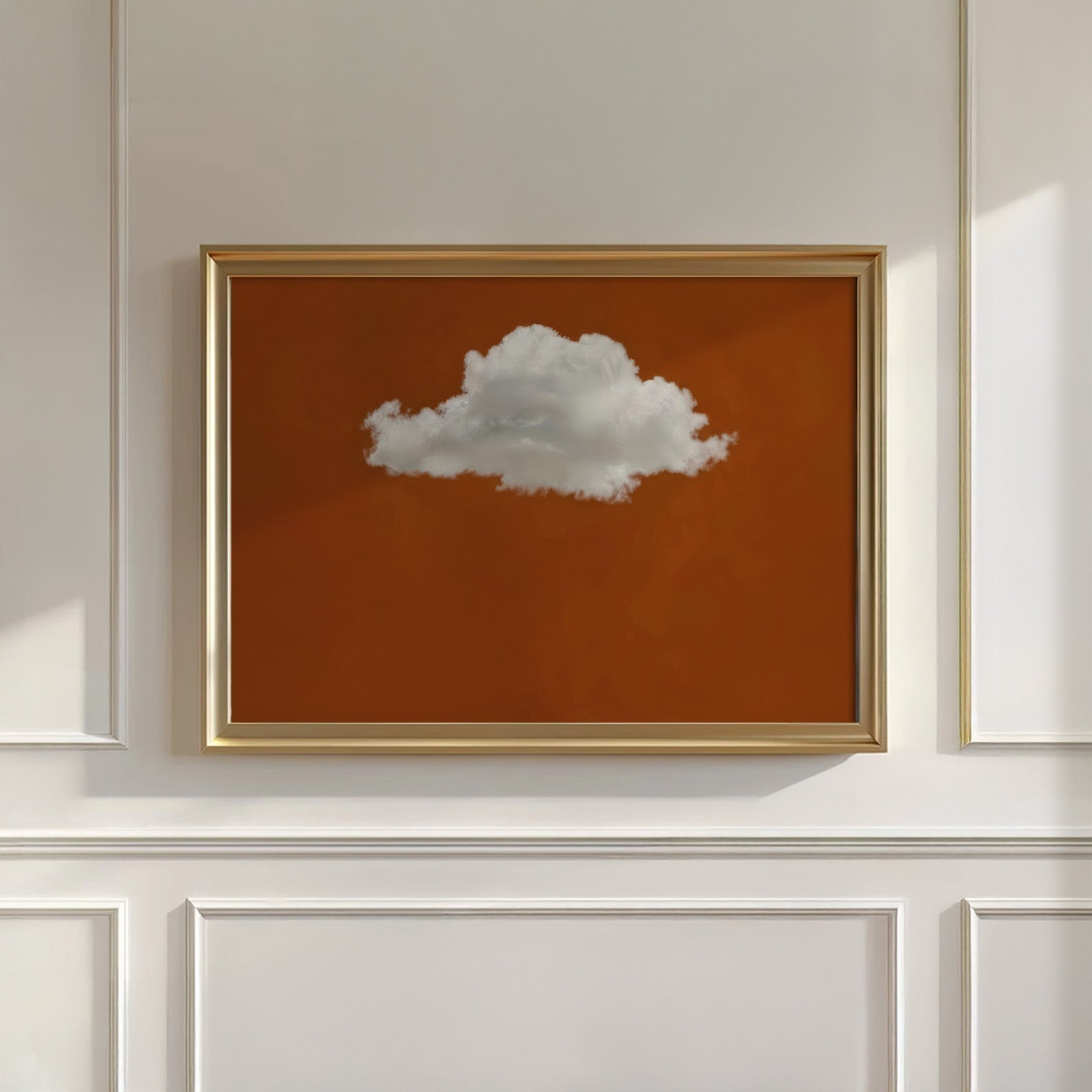 Fluffy Cloud · Burnt Orange, Horizontal, Wall Art