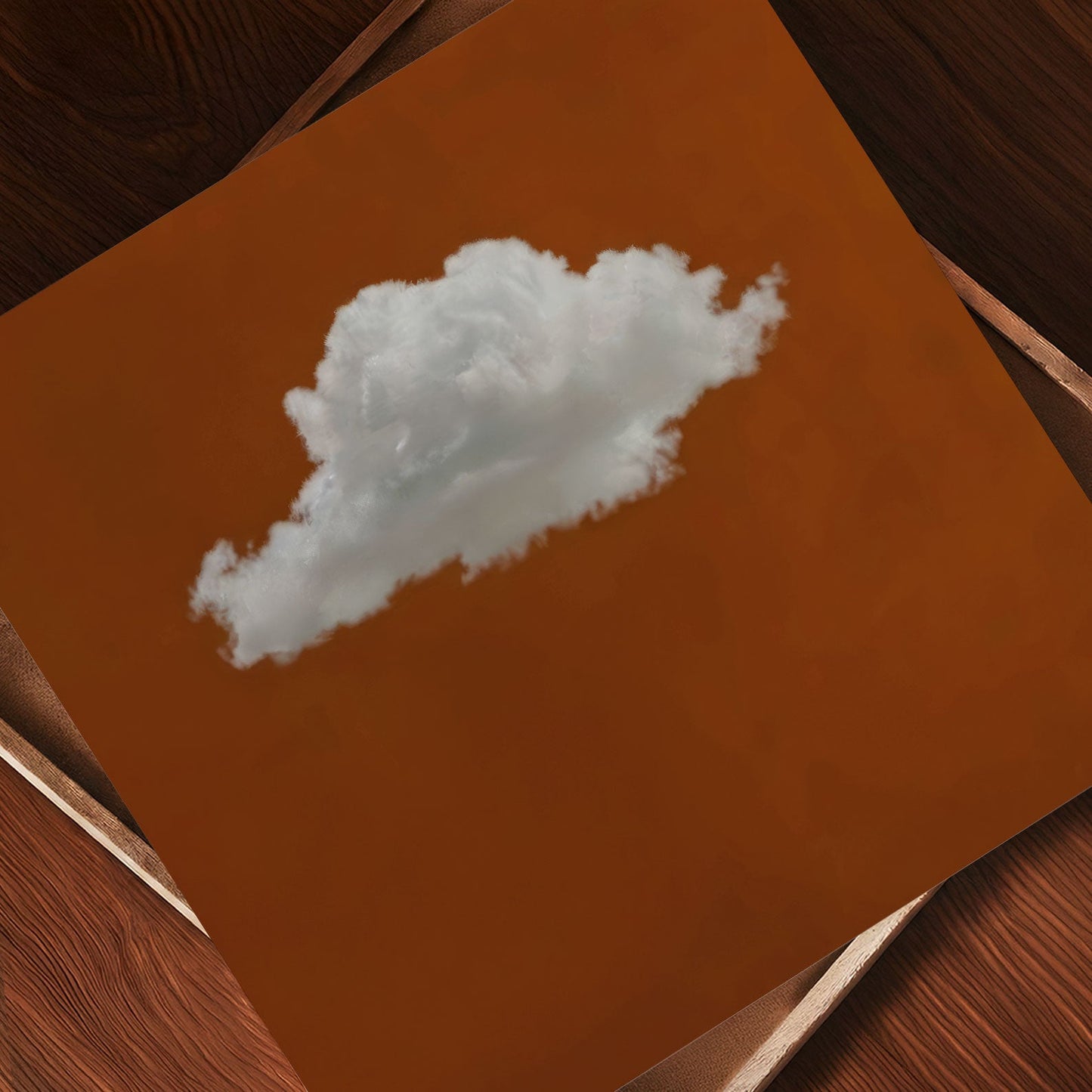Fluffy Cloud · Burnt Orange, Square, Art Print
