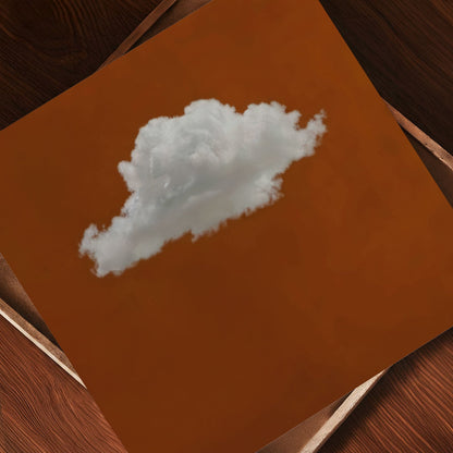 Fluffy Cloud · Burnt Orange, Square, Art Print