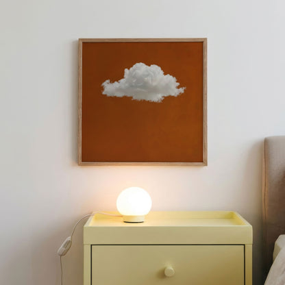 Fluffy Cloud · Burnt Orange, Square, Framed Art