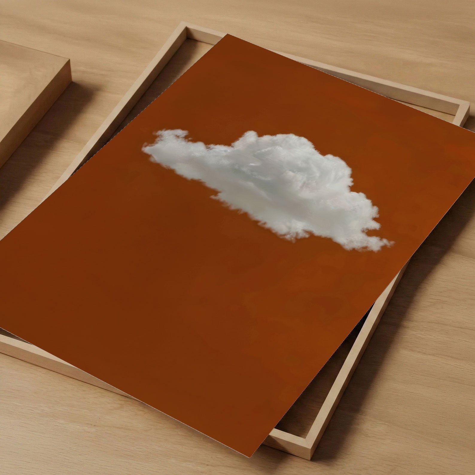Fluffy Cloud · Burnt Orange, Vertical, Art Print