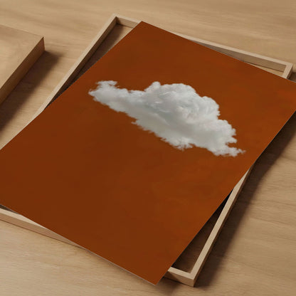 Fluffy Cloud · Burnt Orange, Vertical, Art Print