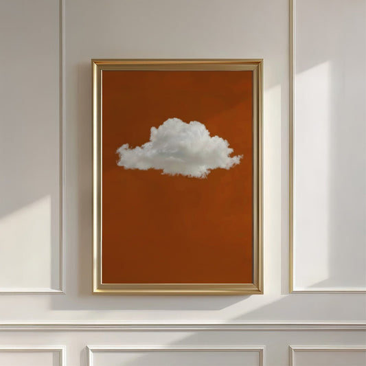 Fluffy Cloud · Burnt Orange, Vertical, Wall Art
