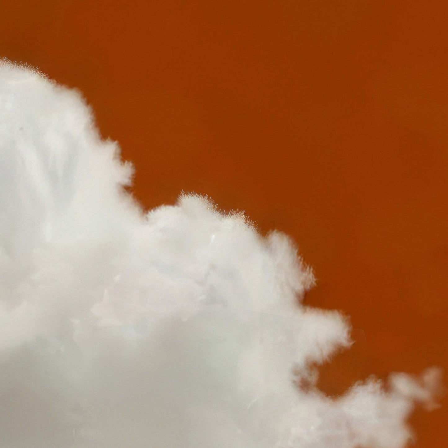 Extreme Close Up Detail Of Fluffy Cloud · Burnt Orange
