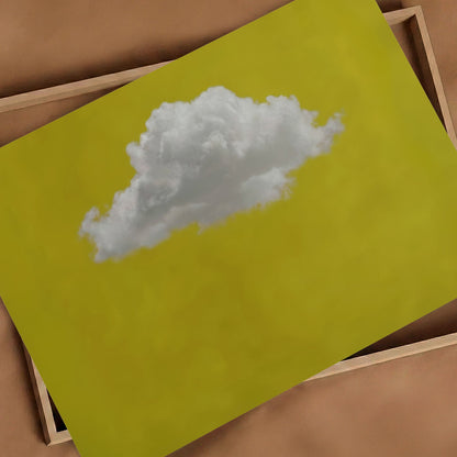 Fluffy Cloud · Mustard Yellow, Horizontal, Art Print
