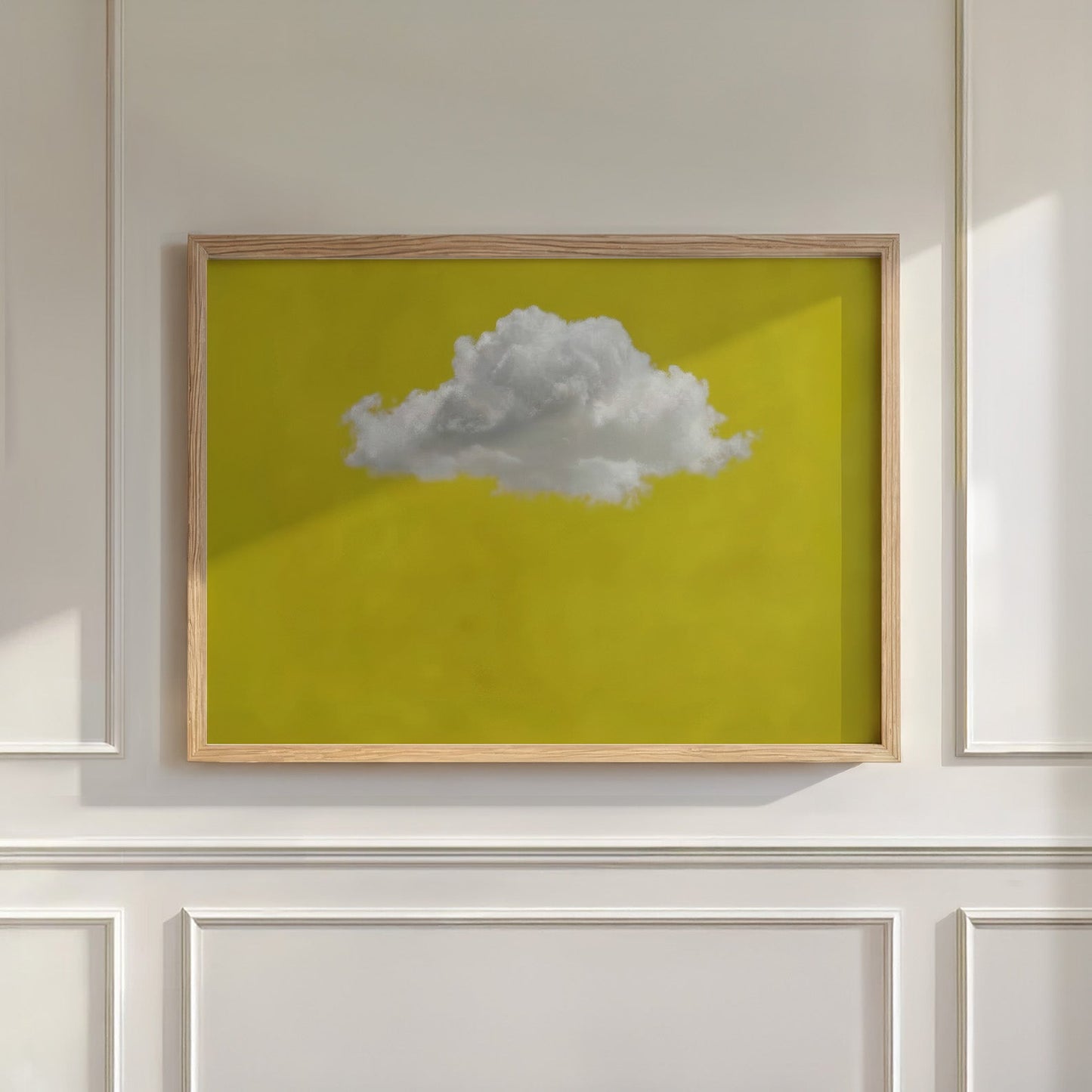 Fluffy Cloud · Mustard Yellow, Horizontal, Wall Art
