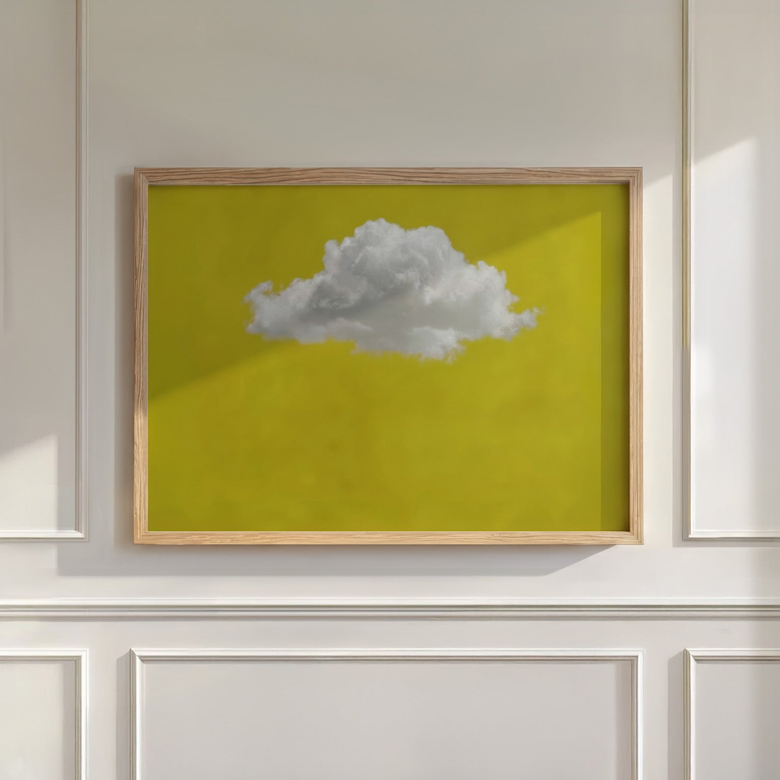 Fluffy Cloud · Mustard Yellow, Horizontal, Wall Art