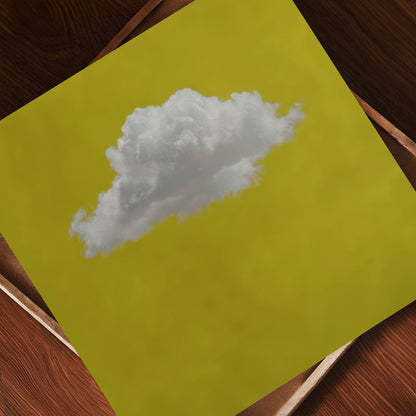 Fluffy Cloud · Mustard Yellow, Square, Art Print