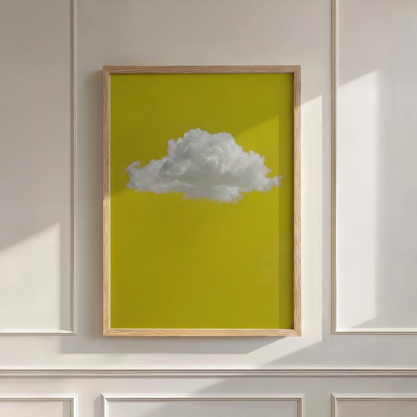 Fluffy Cloud · Mustard Yellow, Vertical, Wall Art