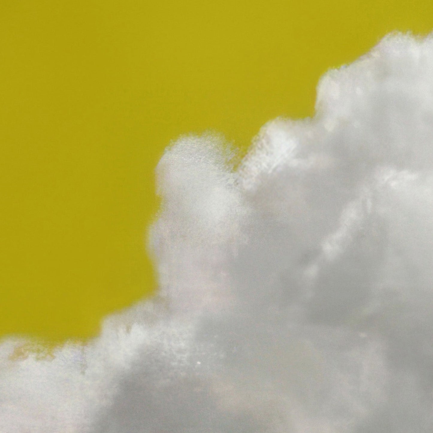 Extreme Close Up Detail Of Fluffy Cloud · Mustard Yellow