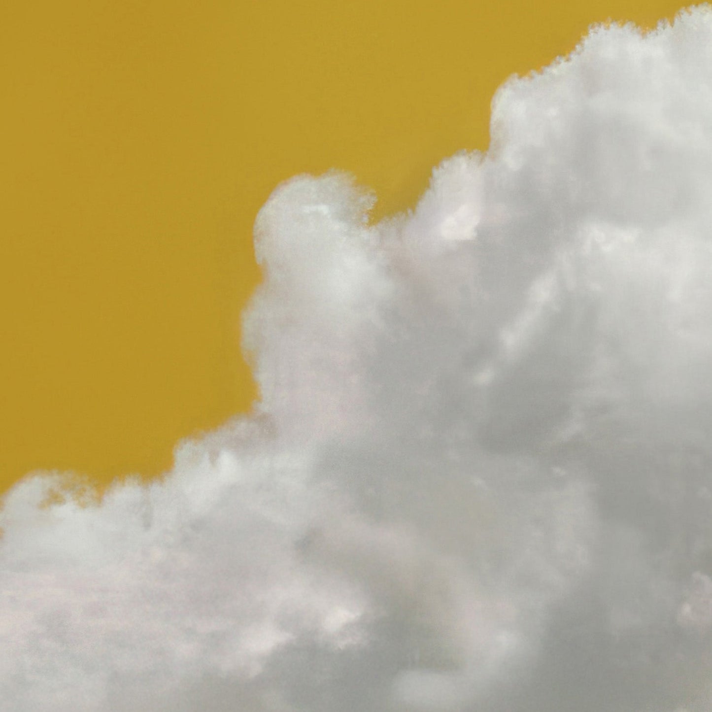 Extreme Close Up Detail Of Fluffy Cloud · Ochre Yellow