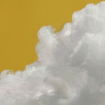 Extreme Close Up Detail Of Fluffy Cloud · Ochre Yellow