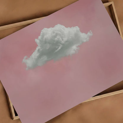 Fluffy Cloud · Pink, Horizontal, Art Print