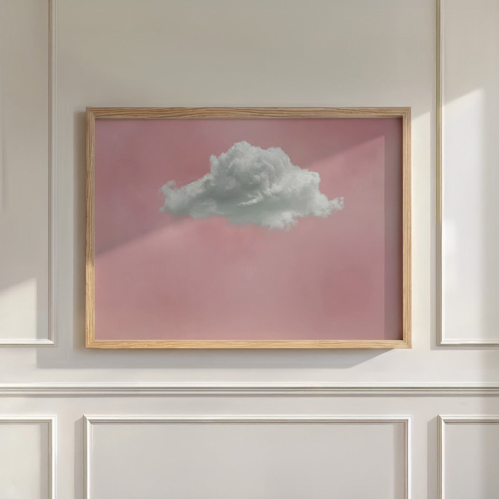 Fluffy Cloud · Pink, Horizontal, Wall Art